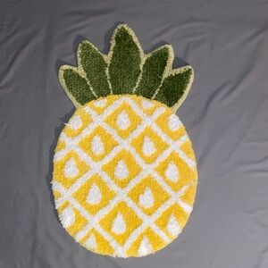 Yellow  Pineapple  Bath Mat Thow Bathroom Rug